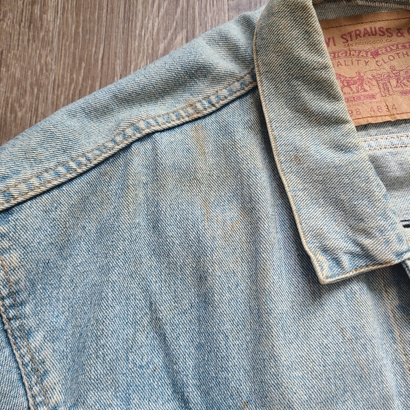 Vintage 90s Boogies Diner Twin Cities Medium Levi's Denim Jacket 70598 4834 - Picture 10 of 11